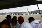 On the tram on the SuperStretch at Daytona International Speedway.
